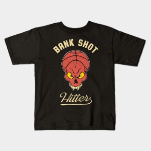 Basketball Player Bank Shot Hitter Bball Kids T-Shirt